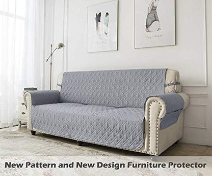 Ameritex Waterproof Nonslip Recliner Cover Stay in Place, Dog Chair Cover Furniture Protector, Ideal Recliner Slipcovers for Pets and Kids (Light Grey, 30'')