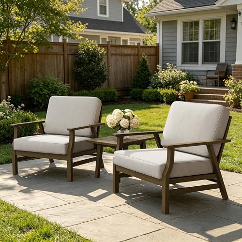 3 Piece Patio Bistro Set, Bistro Table and Chairs Set of 2