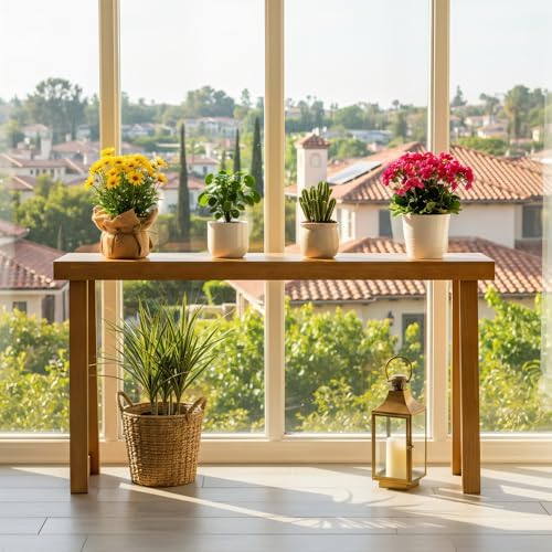 Plank+Beam Classic Console Table, 66 Inch, Pecan