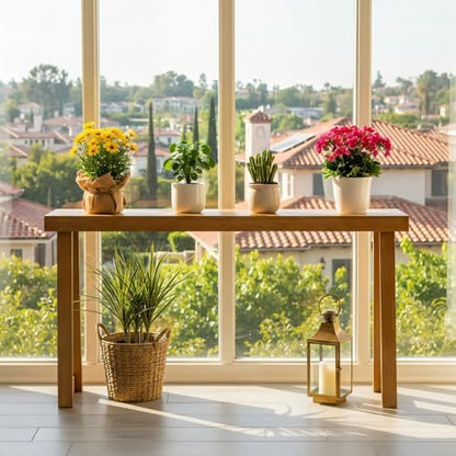 Plank+Beam Classic Console Table, 66 Inch, Pecan