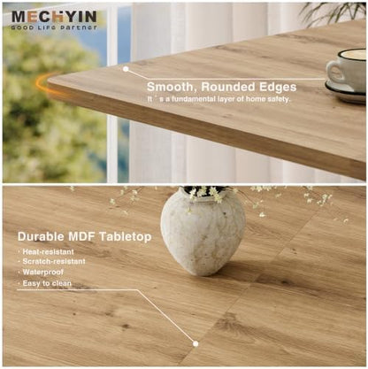 Extendable Dining Table Set for 4, 55"-71"Table w/ Butterfly Leaf,Oak