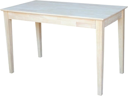 IC International Concepts, Writing Desk With Drawer, Solid Real Wood, Sturdy Parawood, Dimensions 19.41"W x 15"D x 2.36"H, Home Office/Study, Paint/Stain Ready, Unfinished