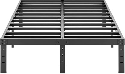Full Size Bed Frame 16 Inch Tall Heavy Duty Metal Platform Bed Frame, Sturdy Steel Frame,No Box Spring Needed,Noise-Free,Easy Assembly