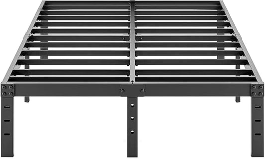 Full Size Bed Frame 16 Inch Tall Heavy Duty Metal Platform Bed Frame, Sturdy Steel Frame,No Box Spring Needed,Noise-Free,Easy Assembly