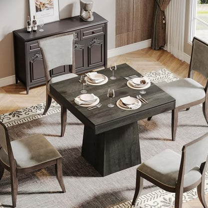 Tribesigns Square Dining Table for 4, 31.5" Farmhouse Small Kitchen Table