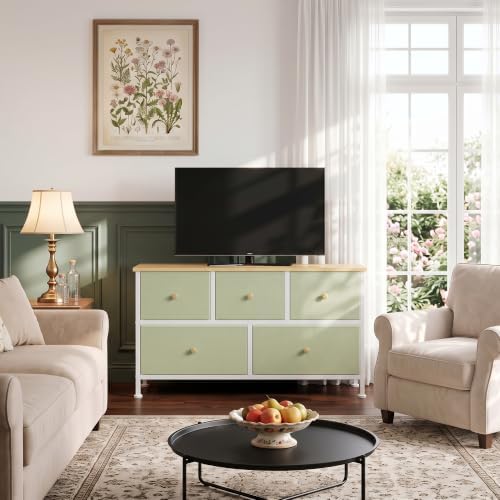5 Drawer Dresser for Bedroom, Fabric Storage Drawer Unit