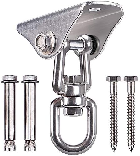 BeneLabel Swing Hanger 304 Stainless Steel Ceiling Swing Mount 1000 LB Capacity Swings Hardware 360° Swivel Hook for Yoga Punching Bag, Hammock Chair, Porch Swing, Hanging Chair