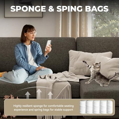 U-Shaped Sectional Sofa for Living Room, Modern Modular Sofa with Double Chaise, Classic Lounge Couch Sleeper for Apartment, Espresso