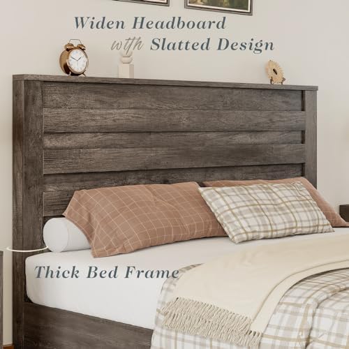 Albott Farmhouse Full Platform Bed with 49" Headboard & Footboard