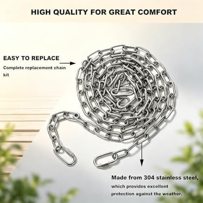 4 Pack 12 Foot 304 Stainless Steel Porch Swing Bed Chains