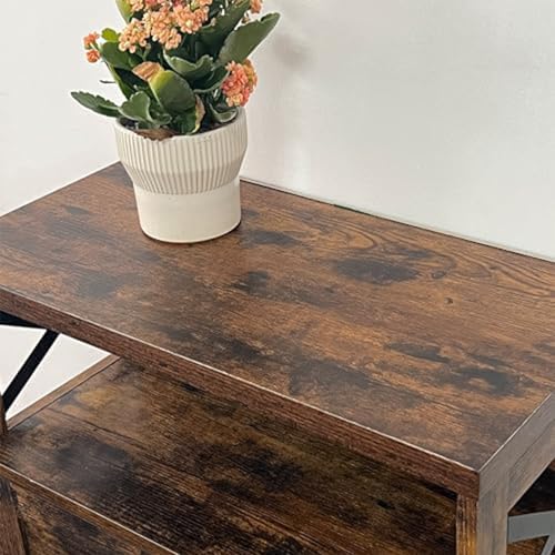 Brown Farmhouse Storage Cabinet with Doors and Drawers, Small Pantry Hutch