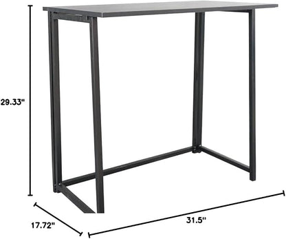 Folding Desk, Simple Assembly Computer Table, Simple Collapsible Space-Saving Home Office Desk for Small Room, Office, Bedroom, Living Room, Game Room, Study Table, Laptop Desk Black