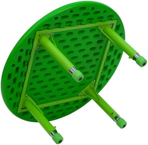 EMMA + OLIVER Green 33" Round Adjustable Height Activity Table