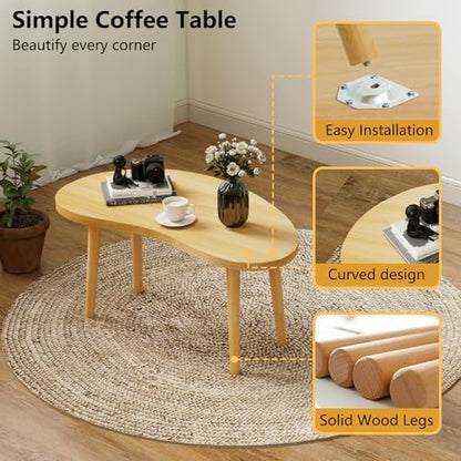 Mango Coffee Table for Living room, Natural, 19.7"D x 31.5"W x 16"H