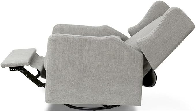 DaVinci Carter’s Arlo Glider Recliner Nursery Chair - Water & Stain Resistant Glider Rocking Chair for Nursery - GREENGUARD Gold, FSC & Certi-PUR US Certified - Cozy Swivel Rocker Recliner - Grey