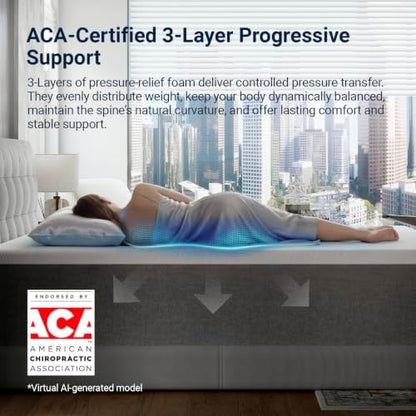 Avenco Twin Mattress 12 Inch, Premium Green Tea Memory Foam Mattress|Gel-Infused Cooling Mattresses with Medium Firm Tri-Layer Progressive Support, Fresh Cooling Comfort & Pressure Relief