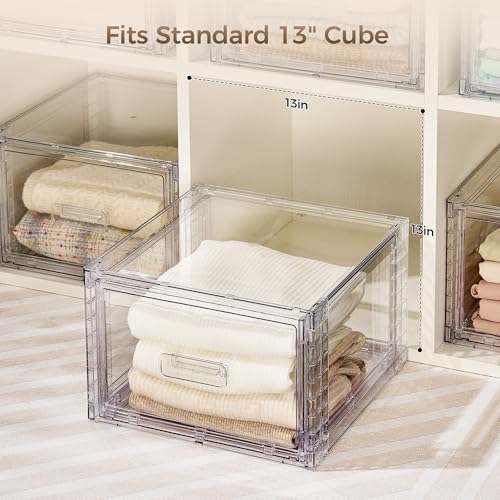 Vtopmart 9 Pack Clear Stackable Storage Drawers 15QT