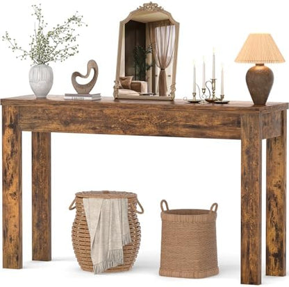 Armocity Console Table for Entryway, 47" Farmhouse Sofa Tables Narrow Long