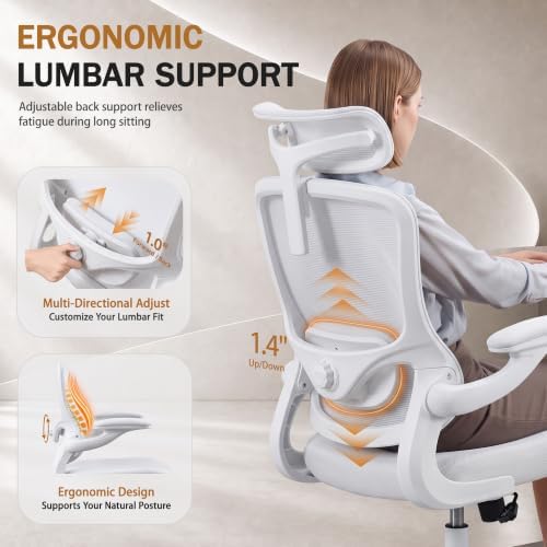 Ergonomic Office Desk Chair, High Back Mesh Computer Comfy Chair