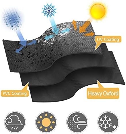 Fire Pit Cover-44"L x 26"W x 24"H,Waterproof Patio Outdoor Cover,600D Heavy Duty Fabric with PVC Coating,Weather Resistant,Fit for Table Propane Gas Firepit