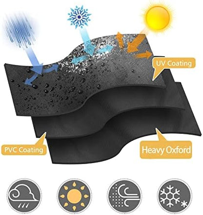 Fire Pit Cover-44"L x 26"W x 24"H,Waterproof Patio Outdoor Cover,600D Heavy Duty Fabric with PVC Coating,Weather Resistant,Fit for Table Propane Gas Firepit