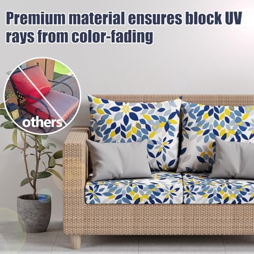 8Pcs Outdoor Cushion Covers, Stretch Patio Furniture Couch Chair Slipcovers