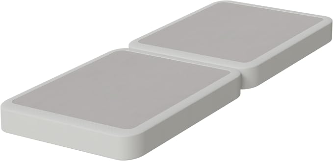 Zutan, Box Spring Bed Base Twin XL Size, 4-Inch Wood Mattress Foundation – Amish Made in USA – Quiet Noise Free, 2-Pieces Under Mattress-Support BoxSpring, Fully Assembled, White