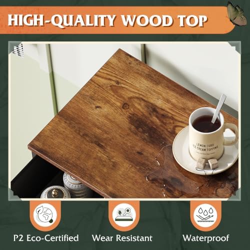 WLIVE Tall Dresser for Bedroom, 9 Drawer Chest of Drawers, Pattern