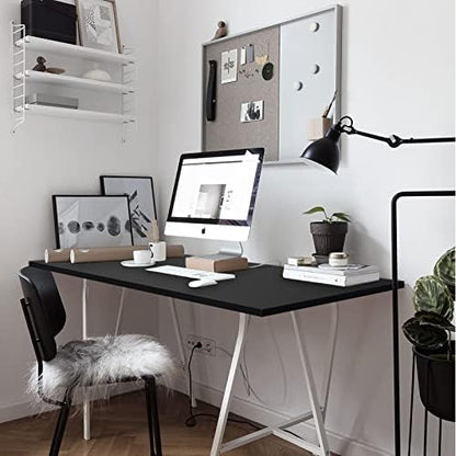 Kaboon Universal Tabletop, Solid One-Piece Desktop for Sit Stand Desk, Double Desks, L Desk DIY,Wood Countertop Home or Commercial Use,1 inch Thick, Black, 30" D x 47.25" W
