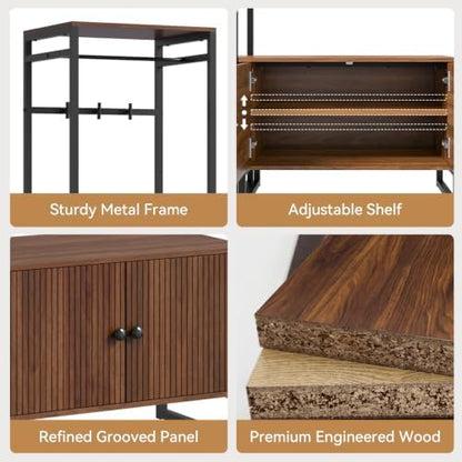 43.4’’W Hall Tree with Storage,Mudroom Bench with Storage and Hooks