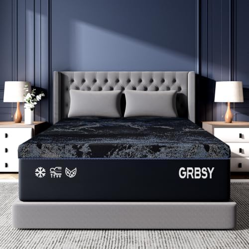 Luxury Upgraded 16 Inch Queen Mattress, Cooling Gel Queen Memory Foam Mattress In a Box with 7-Zone Support for Cool Night & Back pain Relief, 365-Night Trial, Washable IceSilk Cover, Medium Firm