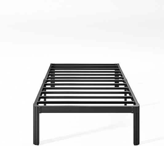 12 Inch High Platform Twin XL Bed Frames No Box Spring Needed, Metal Twin XL Bed Frame, Noise Free, Easy Assembly, Heavy Duty, Black