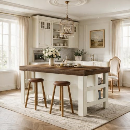 Tribesigns Kitchen Island with Storage Shelves