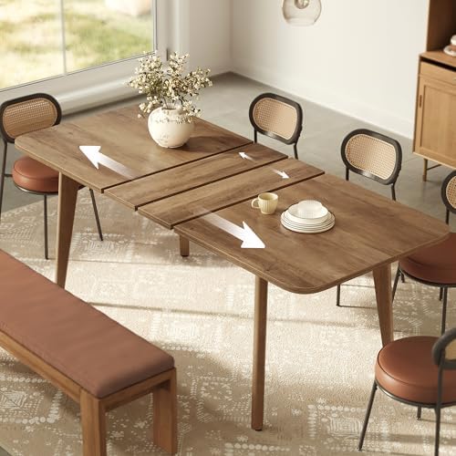 VASAGLE 50.1''-70.9'' Extendable Dining Table for 4-8 People