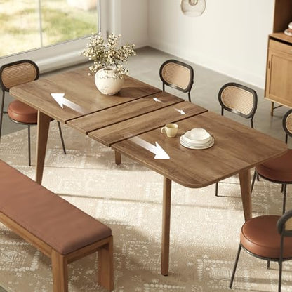 VASAGLE 50.1''-70.9'' Extendable Dining Table for 4-8 People