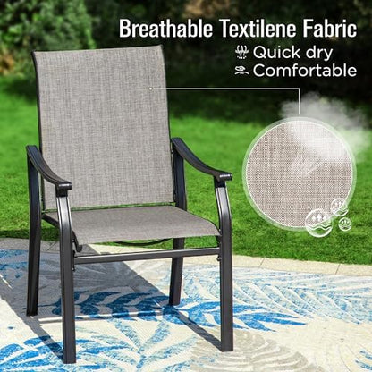 Sophia & William Patio Dining Set for 6, Expandable Table & Sling Chairs