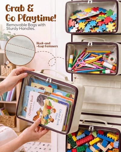 Over the Door Toy Storage, Hanging Toy Storage Organizer for Small Toys