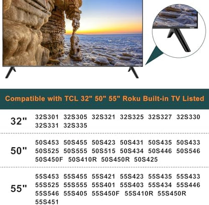 Yaotieci TV legs for TCL Roku TV Stand legs 55 inch 32 inch 50 inch 55S525 55S450F 55S410R 55S450R 50S450R 50S425 32S330 32S327 32S325 for TCL Roku TV Legs with Screws, Easy to Install