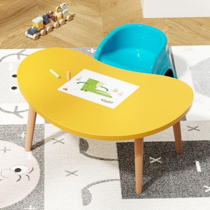 23.6" Small Coffee Table for Small Space, Mini Low Oval Coffee Table
