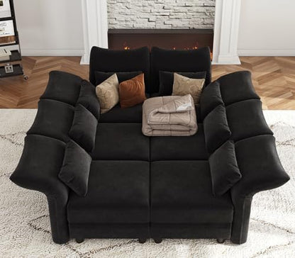 Chenille Modular Sectional Cloud Couch with Storage, Oversized 6-Seat