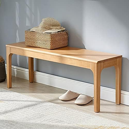Bed End Bench - Wooden Living Room & Bedroom Seat, Natural Color