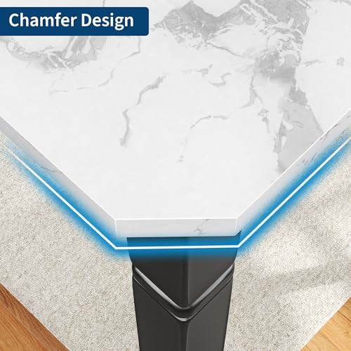 Garvee 78 in Large Industrial Dining Table for 6-8, Kitchen Table with Heavy Duty Metal Legs, Wood Desk with Chamfer Corner for Dining Room, Kitchen, Living Room, Easy Assembly