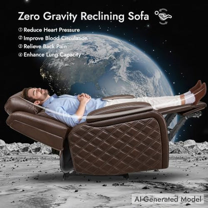 Watson & Whitely Zero Gravity Power Reclining Sofa & Loveseat Set, Brown