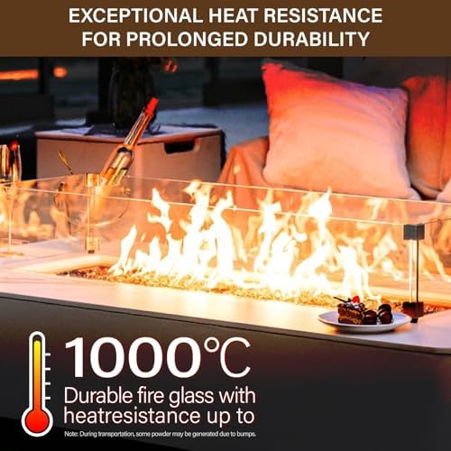 NUPICK 5 Pound Fire Glass, 1/2 Inch Reflective Fire Pit Glass