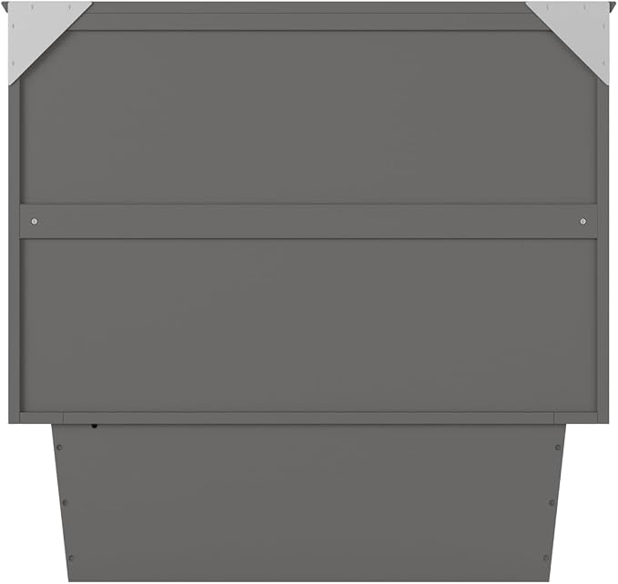 AFI, Nantucket Twin Murphy Bed Chest with Mattress, Storage Drawer and Built-In USB Charger, Grey