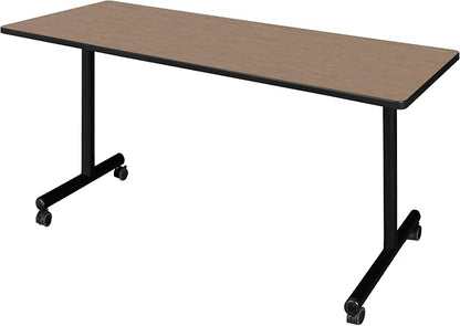Romig Axis-Pro 60 x 24 in. Mobile T-Base Training Seminar Table- Noble Oak