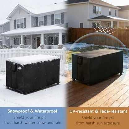 TheElves Fire Pit Cover Rectangle for Oakland Fire Tables, 48x36x22"