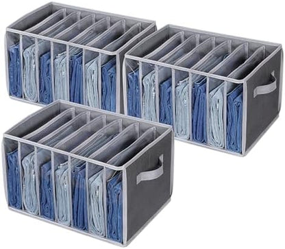 Wardrobe Clothes Organizer Pants Organizer for Closet Shelf, 3 Pack