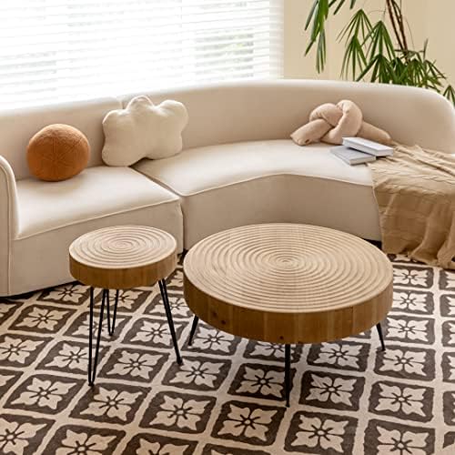 2-Piece Boho Farmhouse Nesting Table