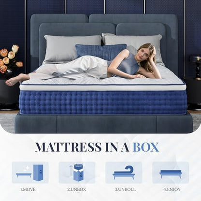 Twin Mattress, 10 Inch Twin Size Hybrid in a box , Medium Feel Foam